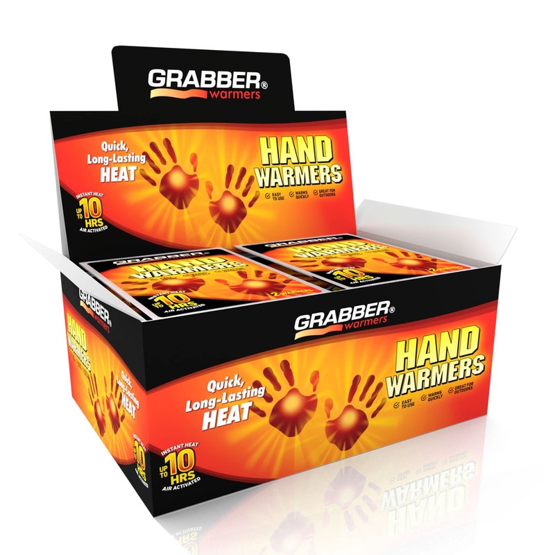 Grabber Hand Warmers - Long Lasting Natural Odorless Air Activated Warmers - Up to 10 Hours of Heat - 40 Pair , 3.5x2" - Image 1