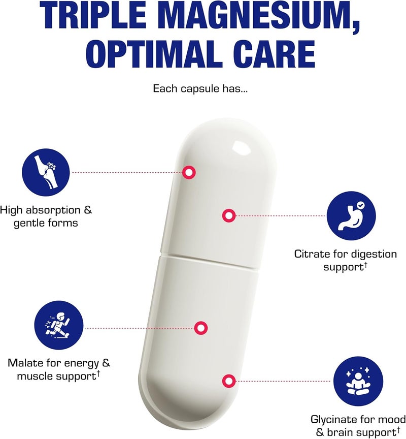 Anabolic Laboratories مجمع المغنيسيوم الثلاثي 400 ملغ صيغة سريرية مكمل مغنيسيوم مخلب مع جليسينات ماليت وسترات لدعم صحة العضلات والأعصاب والعظام والهضم  إمداد لمدة شهر واحد - Image 4
