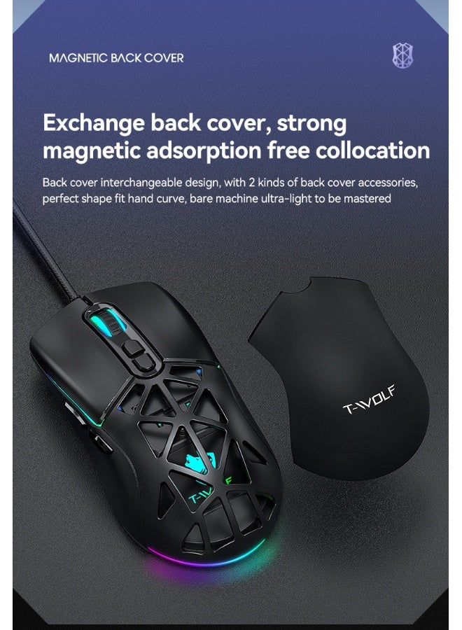T-WOLF G520 Hollow Gaming Mouse - Image 5