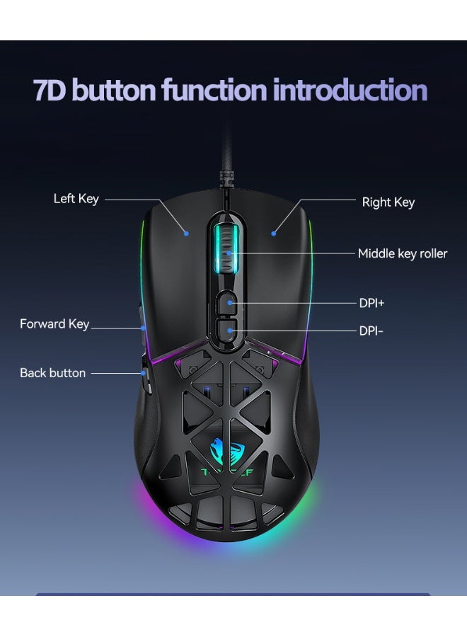 T-WOLF G520 Hollow Gaming Mouse - Image 4