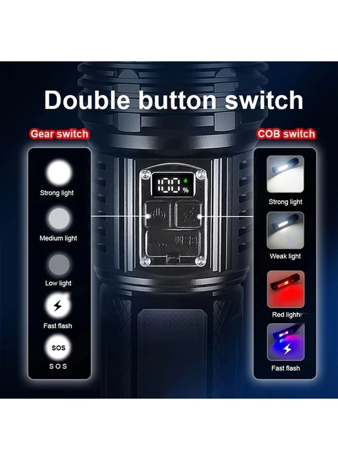 3399 Lumens LED Flashlight With 7800mAh Battery Remote Control COB Light Portable Shoulder Strap - Image 3