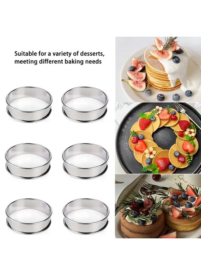 Heavy Duty 304 Stainless Steel 6pcs Pancake Scone Pan Set Non Stick Baking Griddle - Image 4