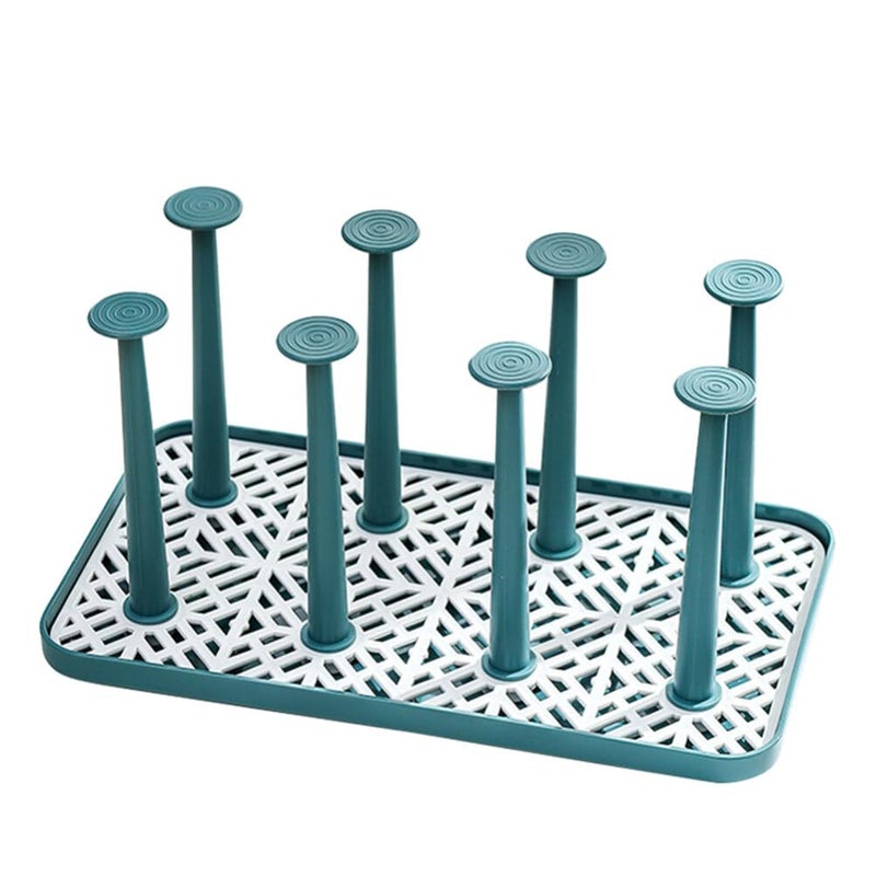 Veemoon Dishes Drying Rack Cup Drain Tray Mug Drainboard Glass Drying Tray Mug Drain Board Wine Glasses Holder Drainer Shelf for Home Living Room Kitchen Multifunctional Shelf Glass Coffee Cup - Image 2