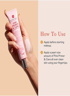 erborian ERBORIAN Pink Primer & Care - Hydrating & Perfecting Skin Primer with Diospyros Kaki, 45ml  - Image 3