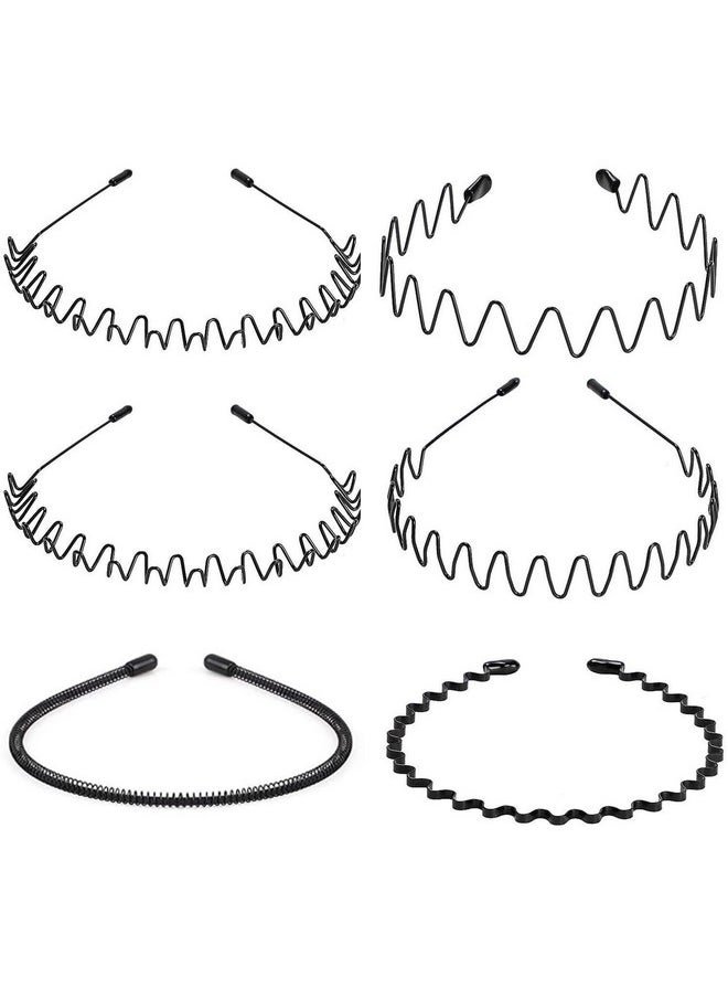 Metal Headbands For Women Men Fashion Unisex Black Hairband Sports Headwear Hair Hoop Hair Accessories For Home Outdoor (6 Pack) - pzsku/Z8F254CB38B684AA8A09AZ/45/_/1718644063/ad0aa8c7-5018-487b-80fe-65a30260d00e