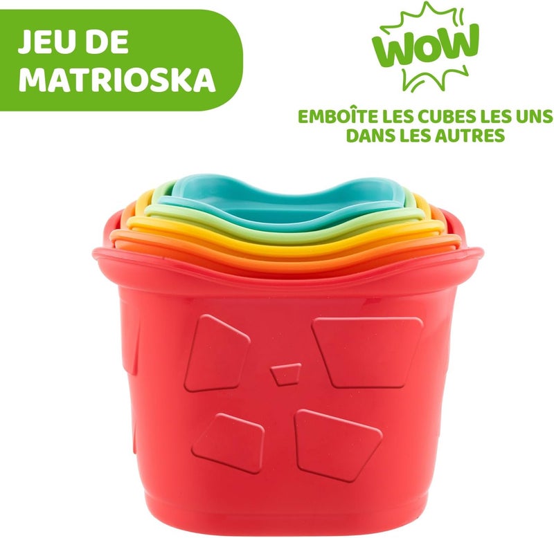 Chicco Eco+ 2In1 Stacking Cups Sorter & Stacking Toy for Ages 6M-36M - Image 5