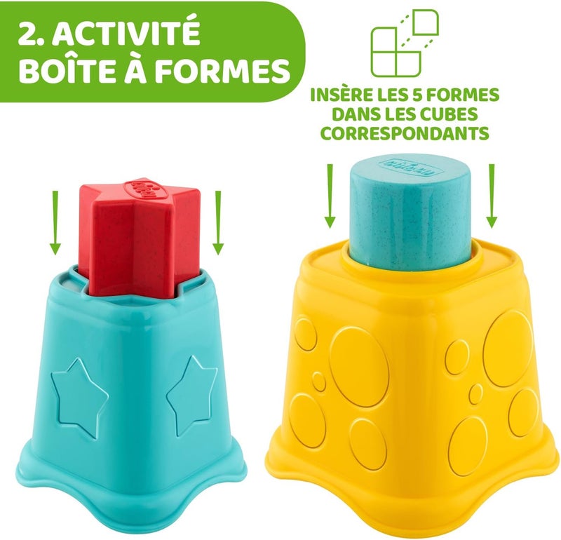 Chicco Eco+ 2In1 Stacking Cups Sorter & Stacking Toy for Ages 6M-36M - Image 4