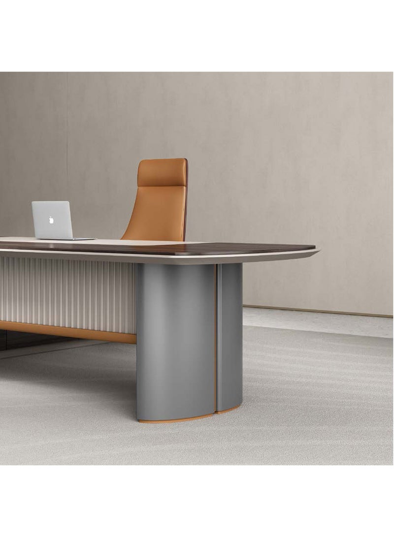 HUIMEI Huimei LX-280 Executive Office Table Brown Color  - Image 3