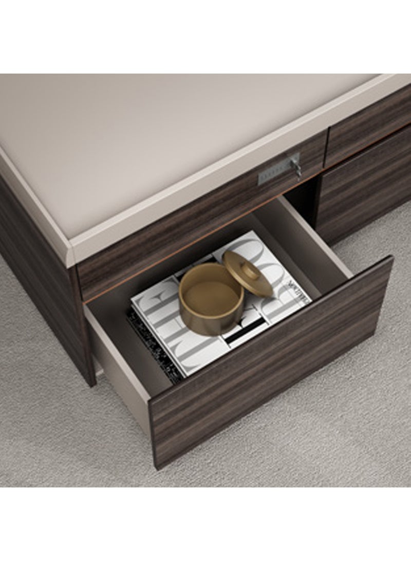 HUIMEI Huimei LX-280 Executive Office Table Brown Color  - Image 2