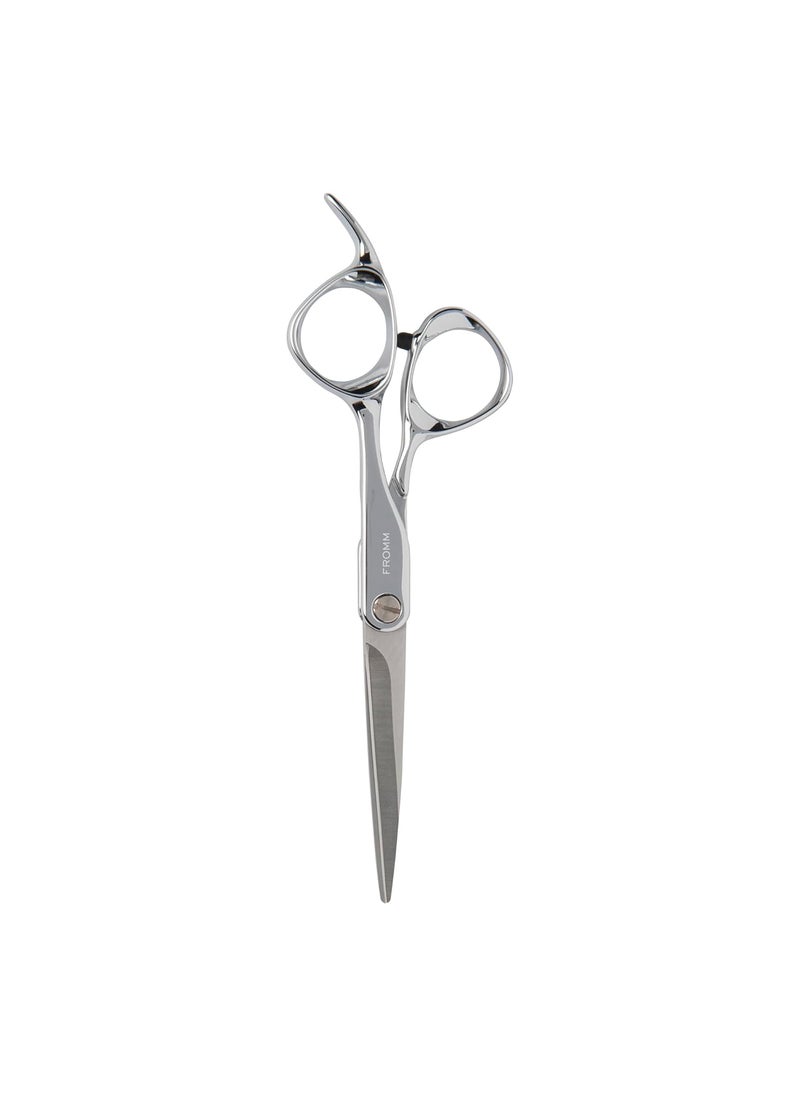 Fromm Professional Explore 575 Hair Cutting Shears for Wet and Dry Hair Polished Silver Japanese Steel Scissors with Beveled Blade 
