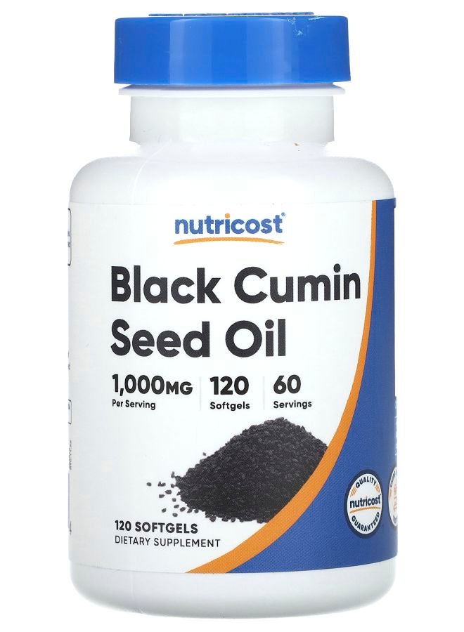 Nutricost Black Cumin Seed Oil 1000 mg 120 Softgels (500 mg per Softgel)