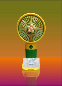 Generic Mini Handheld Fan Flower USB Rechargeable Portable Pocket Fan With Mobile Phone Holder  - Image 2