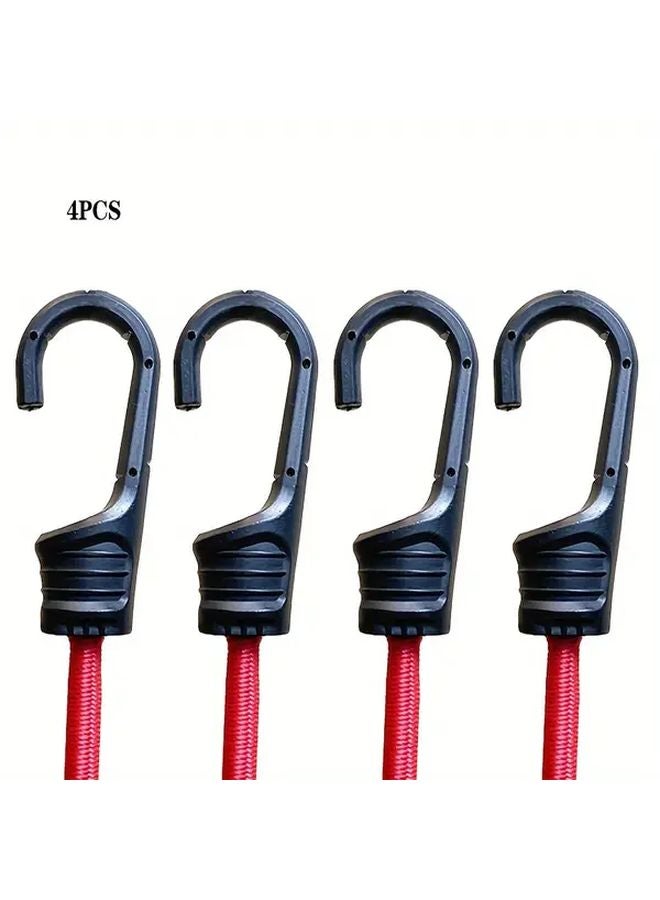 4 Pack Heavy Duty Bungee Cords 39 Inch Elastic Straps Metal Hooks Under 122 Pound Tensile Strength - Image 1