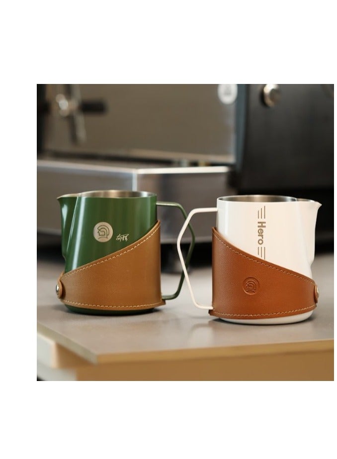 Hero zeroHero Advanced 450ml Milk Pitcher – 304 Stainless Steel , Available in Bright , White , Teflon , Dark Green , Aged Silver. - Image 3
