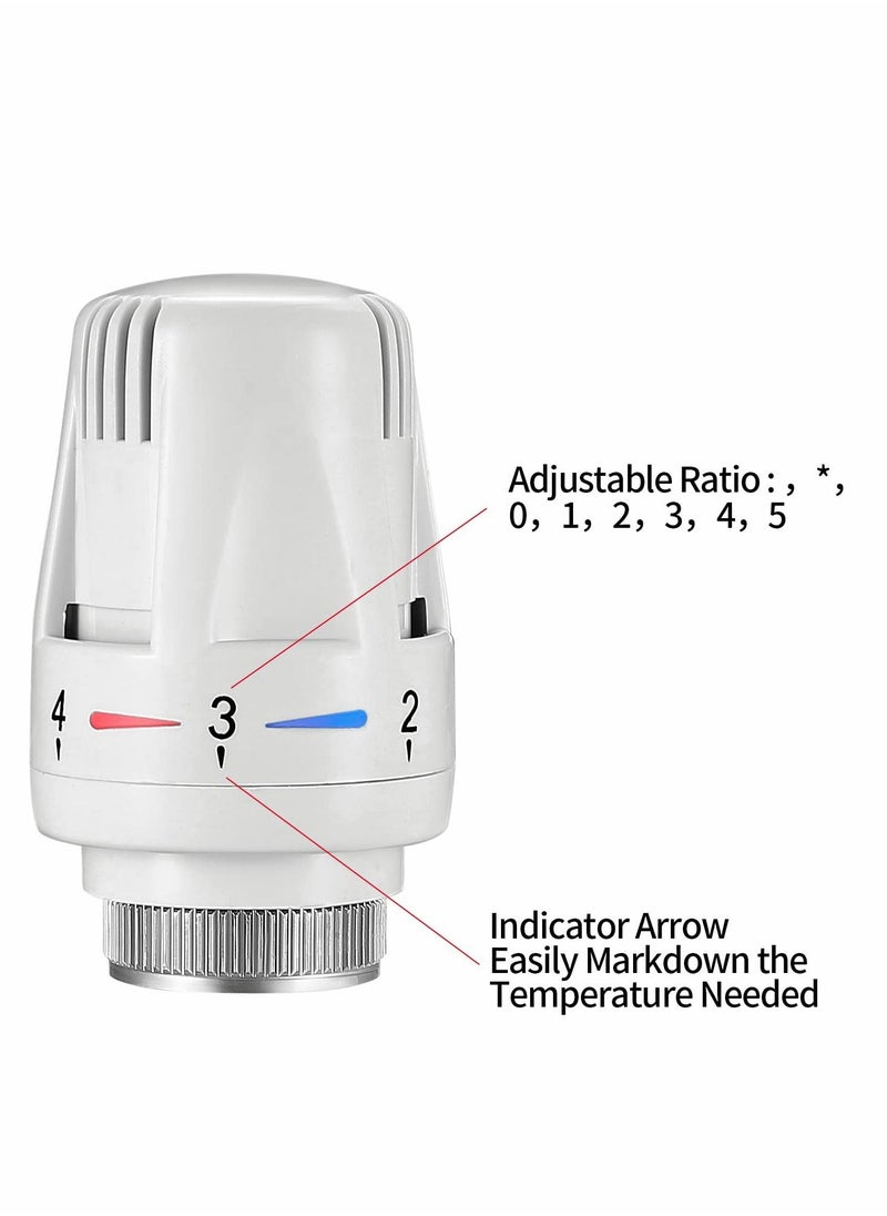 Excefore - Thermostatic Radiator Valve, 2 Pcs TRV M30x1.5 Smart Head, Valve Heating System Temperature Control Heads for Home Office - Image 1