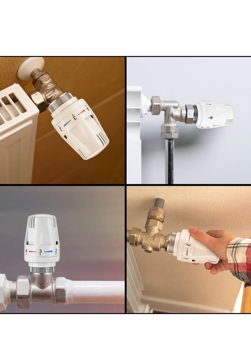 Excefore Thermostatic Radiator Valve, 2 Pcs TRV M30x1.5 Smart Head, Valve Heating System Temperature Control Heads for Home Office  - Image 3