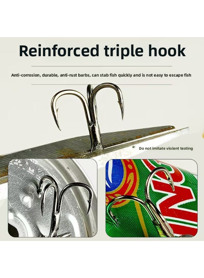 Generic 5-Piece Fishing Lure Kit for Bass, Hard 3D Eye Topwater Swimbaits, Crankbaits, Poppers & Spoons with Realistic Body and Sharp Hooks  - Image 3