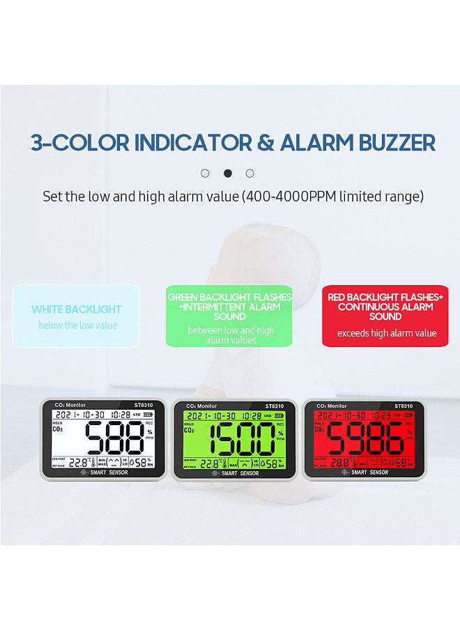 SMART SENSOR SMART SENSOR ST8310 Air Quality Monitor 3 in 1  - Image 3