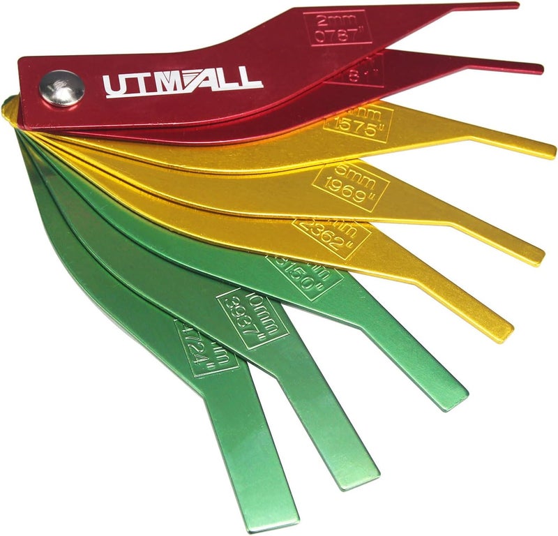 UTMALL 8 in 1 Automotive Brake Pad Feeler Gauge Tool - Image 1