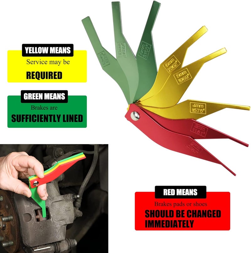 UTMALL 8 in 1 Automotive Brake Pad Feeler Gauge Tool - Image 3