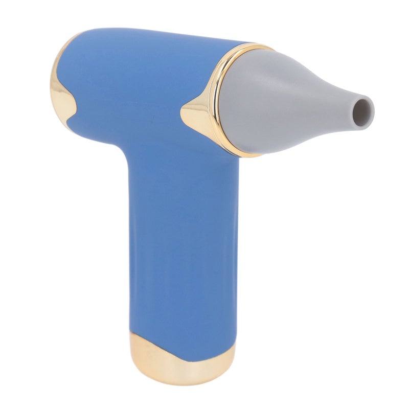 60W Electric Hair Dryer High Speed 4 Levels Wind Bladeless 1100mAh Battery Handheld Dust Blower Blue - Image 5