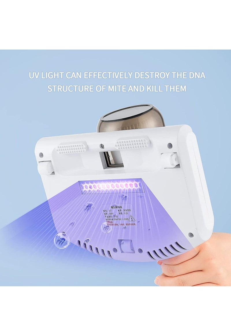 Carpet Cleaner Mini Handheld UV Vacuum Cleaner Portable Wireless Bed Mattress Dust Mite Cleaner Household Dust Mite Removal Instrument for Mattress Pillow Sofa Mattress Carpet - Image 2