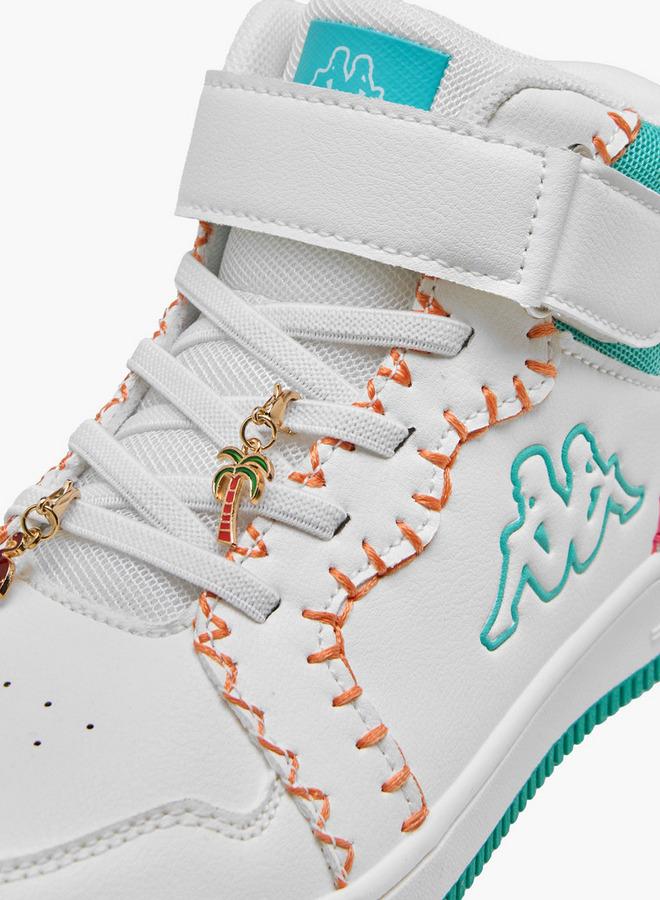 Kappa Girls Embroidered Hook & Loop High-Top Sneakers - Image 4