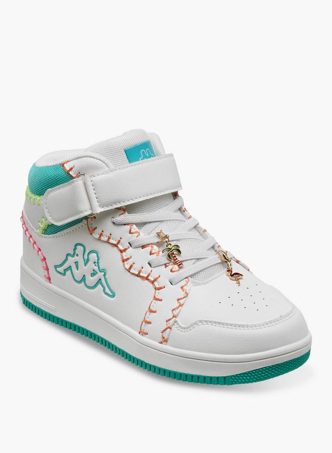 Kappa Girls Embroidered Hook & Loop High-Top Sneakers - Image 2