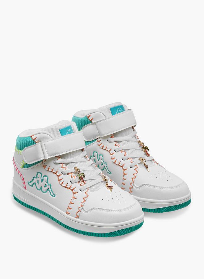 Kappa Girls Embroidered Hook & Loop High-Top Sneakers - Image 1