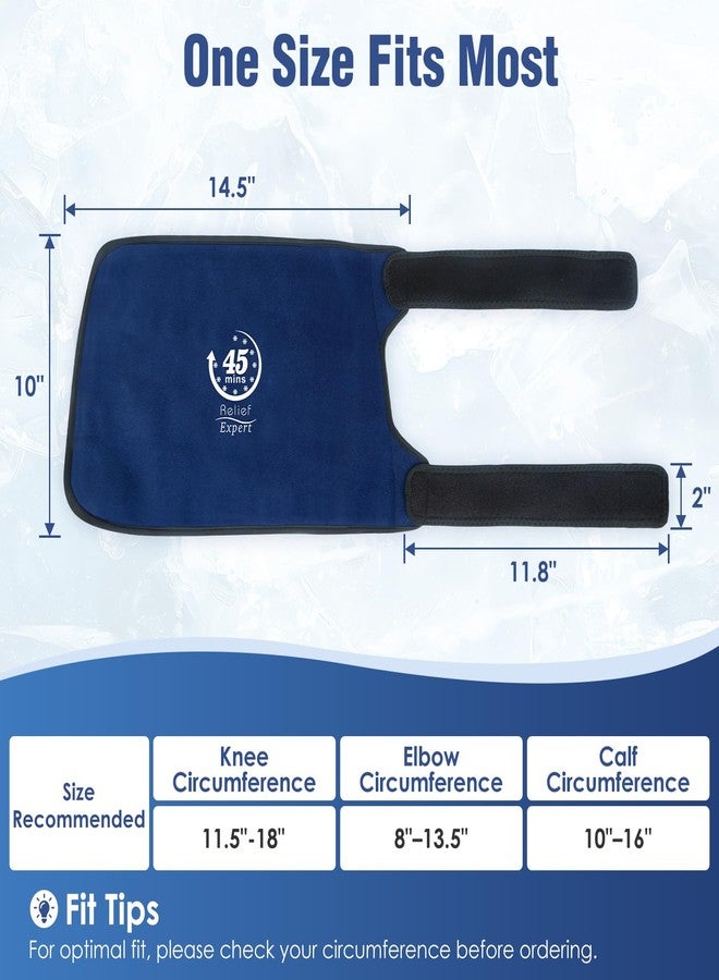 Relief Expert 45-Minute Knee Ice Pack Wrap with Advanced Ice Grid Gel, Long-Lasting Ice Pack for Knees, Calves, Elbows, Flexible & Reusable Gel Ice Pack with Cold Compress for Workout Recovery- Fits Most Sizes - Image 5
