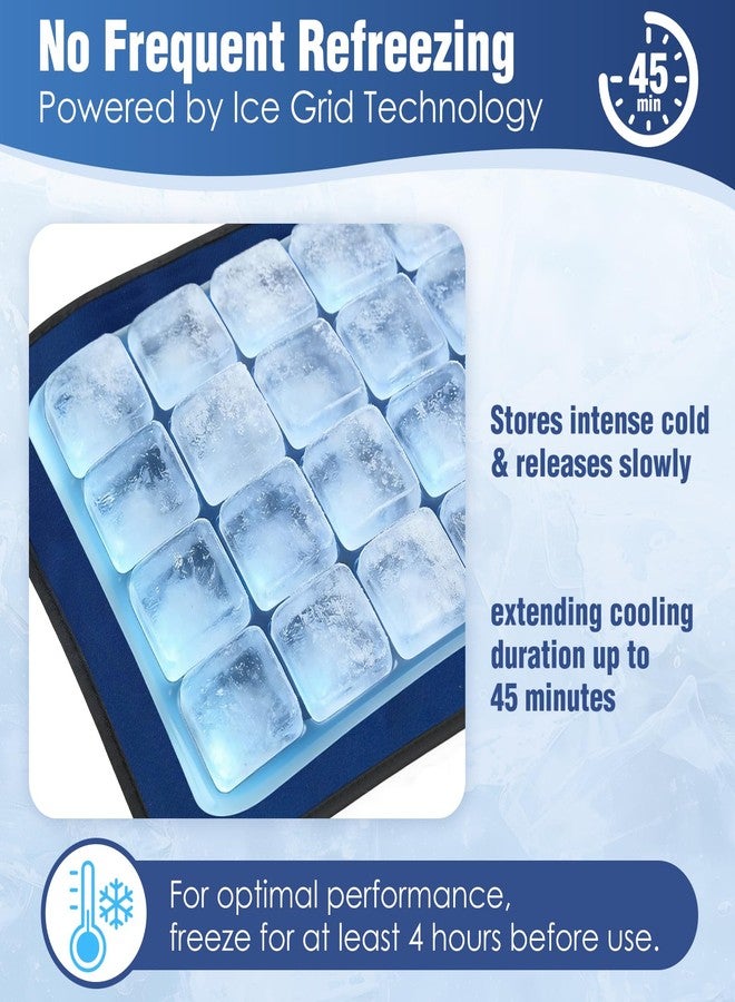 Relief Expert 45-Minute Knee Ice Pack Wrap with Advanced Ice Grid Gel, Long-Lasting Ice Pack for Knees, Calves, Elbows, Flexible & Reusable Gel Ice Pack with Cold Compress for Workout Recovery- Fits Most Sizes - Image 4