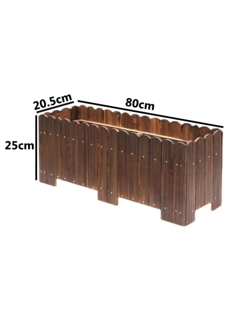 HOME TASTE TOMSUN Wooden Flower Pot Indoor and Outdoor Garden Decor Rustic Wood Planters for Home Gardening  - Image 2