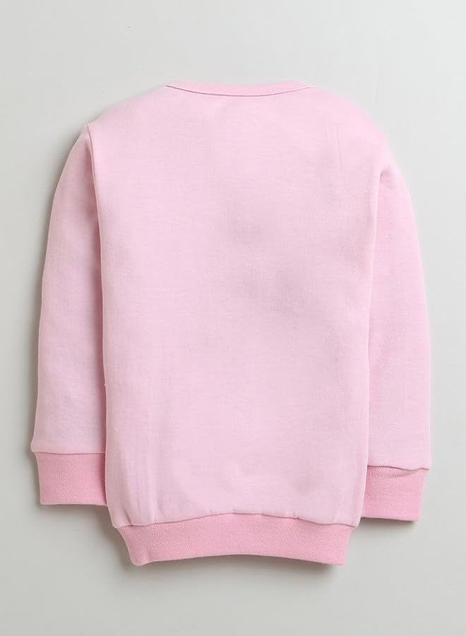 BUMZEE سويت شيرت وبنطلون جوجر للبنات بأكمام كاملة باللون الوردي الفاتح - العمر 3-6 أشهر (Peb10007B-lpk) - Image 3