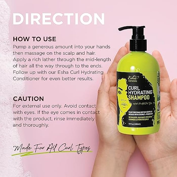 Esha Girl Natural 3C & 4C Curl Shampoo - Customized Care for Distinctive Curls, Gentle, Cruelty Free, Plant Based Nourishment - Captivating Tropical Ocean Scent - Embrace Healthy, Vibrant Hair | 12 Oz - Image 4