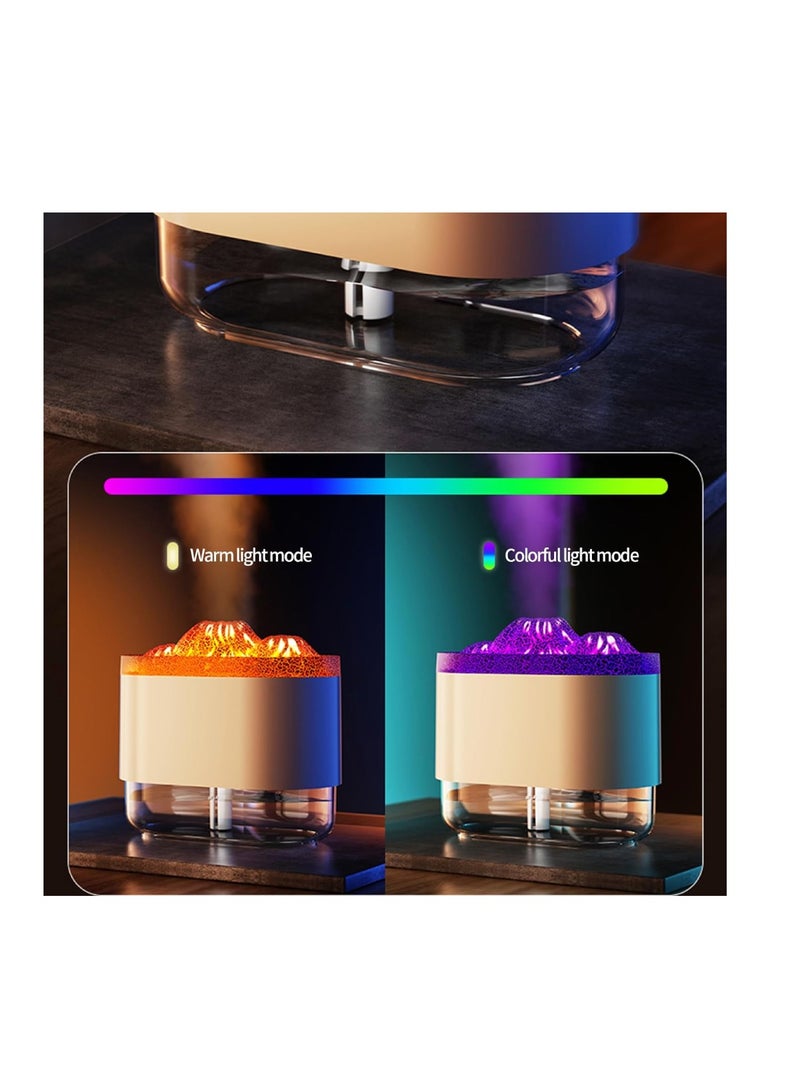 DIGI CORE 300ML Humidifier For Bedroom Flame Diffuser Portable Noiseless Aroma Diffuser For Home And Office Essential Oil Cool Mist Multi Color Changing Volcano 3Humidifier Auto-Off Protection - Image 4