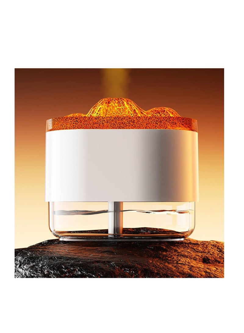 DIGI CORE 300ML Humidifier For Bedroom Flame Diffuser Portable Noiseless Aroma Diffuser For Home And Office Essential Oil Cool Mist Multi Color Changing Volcano 3Humidifier Auto-Off Protection - Image 1
