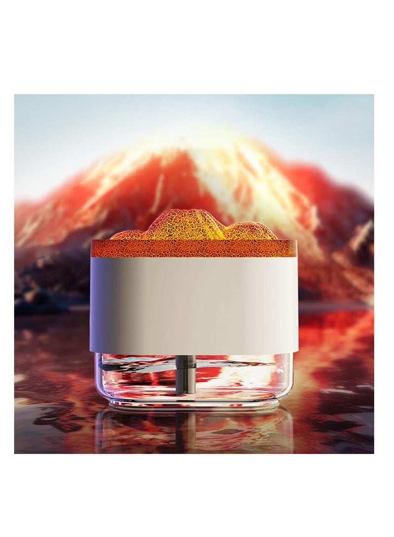 DIGI CORE 300ML Humidifier For Bedroom Flame Diffuser Portable Noiseless Aroma Diffuser For Home And Office Essential Oil Cool Mist Multi Color Changing Volcano 3Humidifier Auto-Off Protection - Image 2