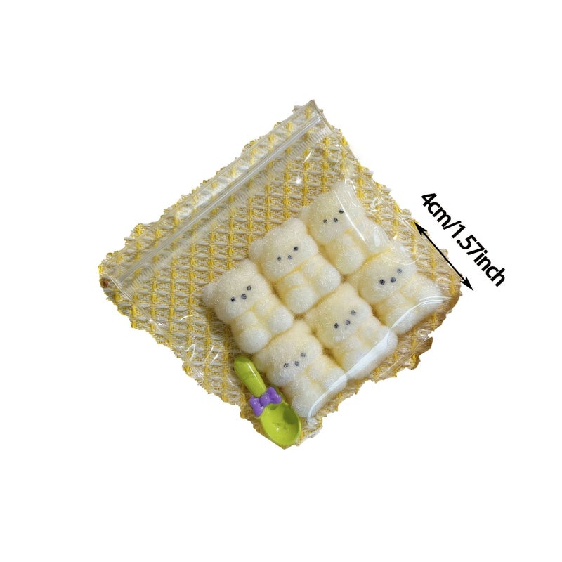 6pcs Creamy Teddy Bear Squeeze Toy Set Stress Relief Slow Rising Soft Gift - Image 2