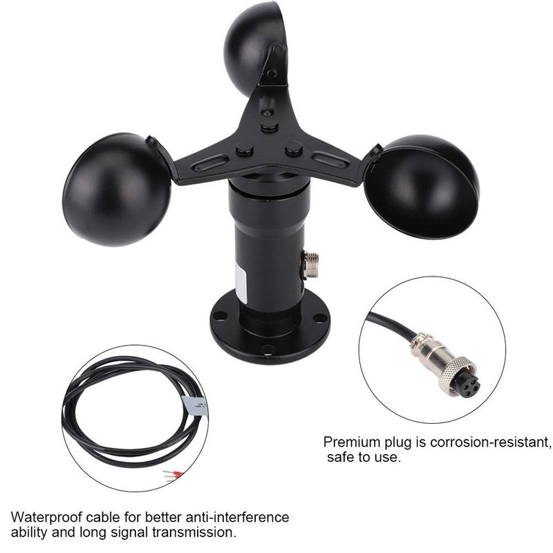 Aluminum Alloy Wind Speed Sensor Anemometer With Pulse Signal Output - Image 3