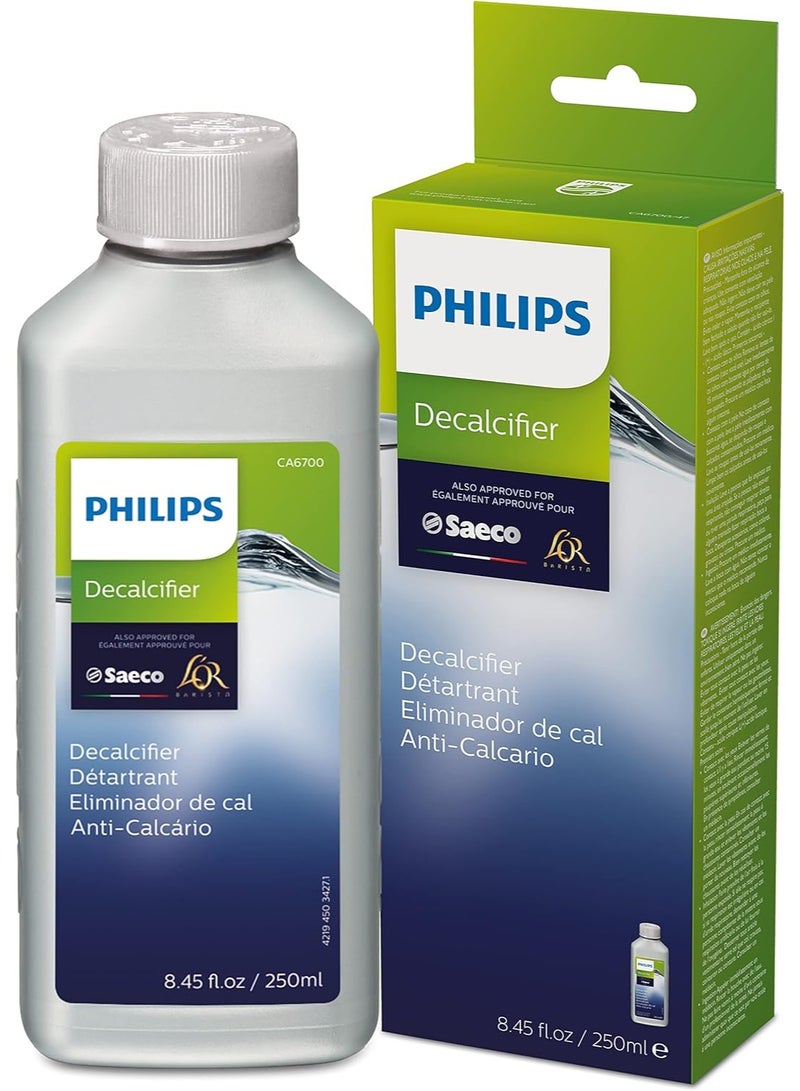 Original Espresso Machine Descaler, Perfect Descalcification for a Prolong Machine Lifetime, 1 Descaling Cycle, Bottle of 250 ml, (CA6700/47)