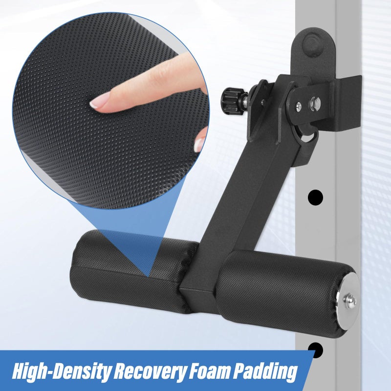 GYHPD Nordic Hamstring Curl Squat Rack Attachment for 3x3 Power Rack with 1" Hole - Adjustable Power Rack Leg Lock with High-Density Recovery Foam Padding, Home Gym Equipment for Leg Workouts - Image 4
