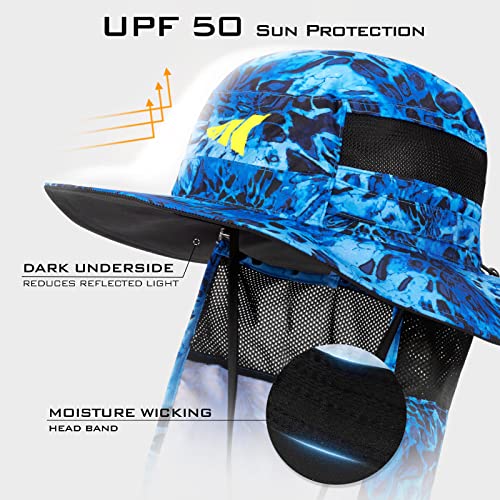 KastKing UPF 50 Boonie Hat Fishing Hat with Removable Neck Flap Sun Hats for Men - Image 3