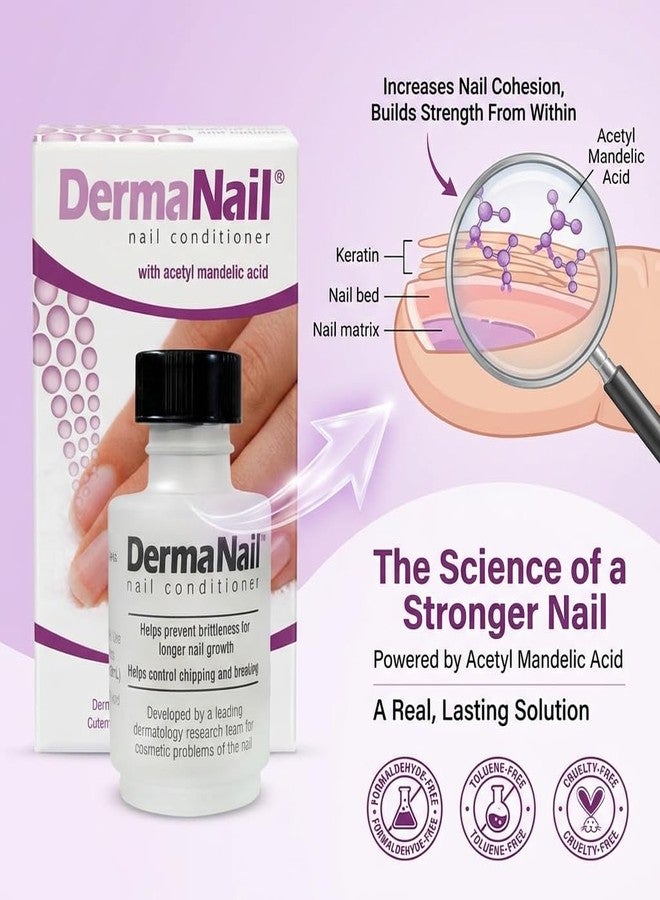 DermaNail Nail Strengthener & Cuticle Cream Set - Fingernail Care Kit with Liquid Nail Strengthener & Cutemol Cream (11.5g Sample) Healthy Growth - Repair for Brittle, Damaged, Thin, & Peeling Nails - Image 5