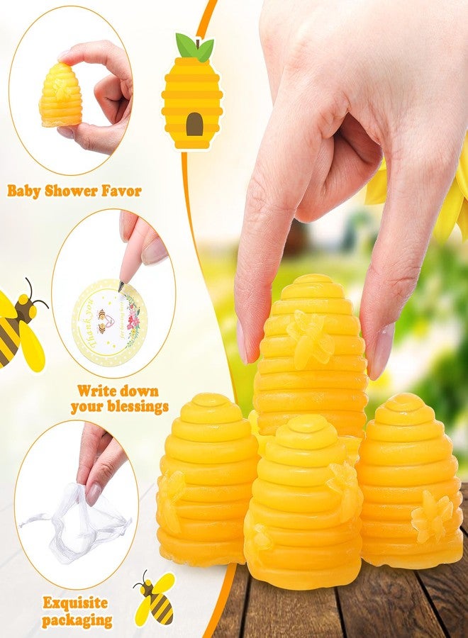 Sacubee 50 Sets Honeycomb Soap Baby Shower Favors, Handmade Bee Scented Soap Party Favors for Guests Baby Shower Favors Soaps with Organza Bags Thanks Tags Wedding Party Guests - Image 3