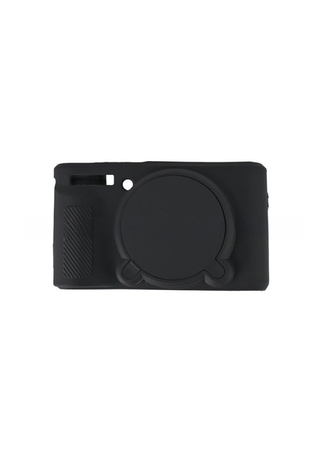 ماركة غير محددة مناسبة لحقيبة كاميرا Canon SX740 SX730 حافظة من السيليكون حافظة واقية للتصوير الفوتوغرافي حقيبة سيليكون-اللون: أسود  - Image 1