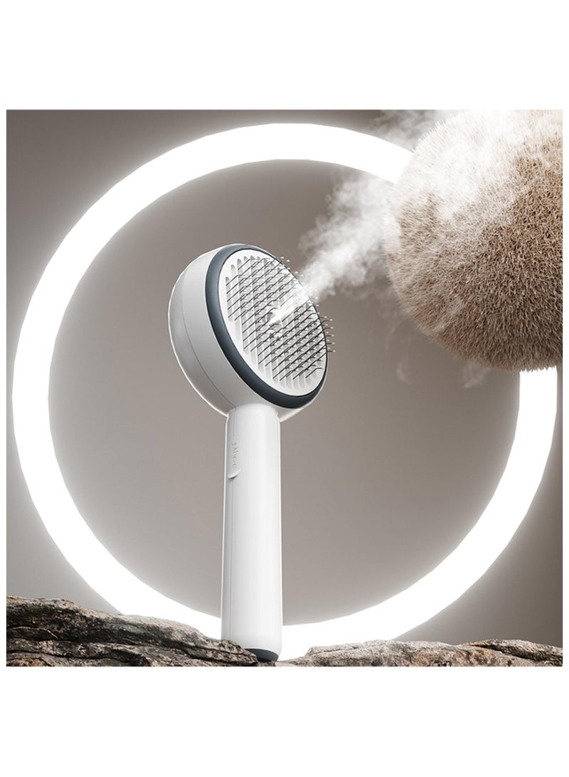 SYOSI Cat Steam Brush, 3 in 1 Pet Steam Brush with Release Button and Water Tank, Steam Brush for Cats Dogs,Removes Static Flying Hair, Cat Steam Brush for Shedding, Pet Hair Removal Tool for Travel - Image 3