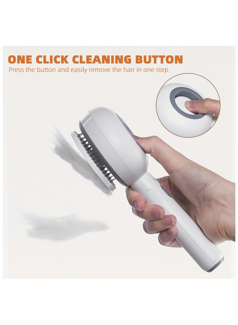 SYOSI Cat Steam Brush, 3 in 1 Pet Steam Brush with Release Button and Water Tank, Steam Brush for Cats Dogs,Removes Static Flying Hair, Cat Steam Brush for Shedding, Pet Hair Removal Tool for Travel - Image 4