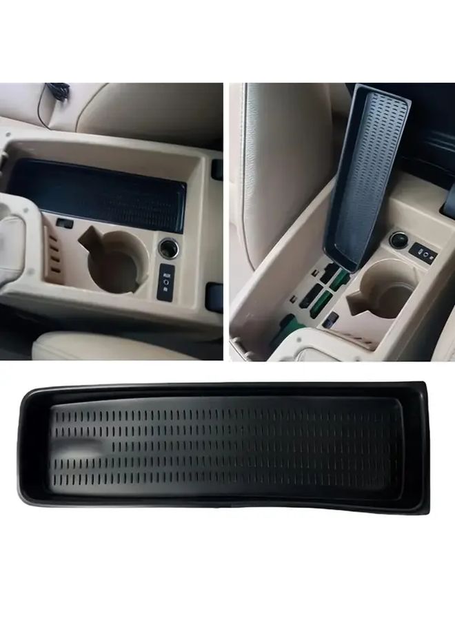 Soft Black Center Armrest Storage Insert Tray with Secure Lid for Enhanced Car Organization and Comfort - Image 4