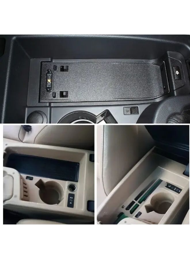 Soft Black Center Armrest Storage Insert Tray with Secure Lid for Enhanced Car Organization and Comfort - Image 1