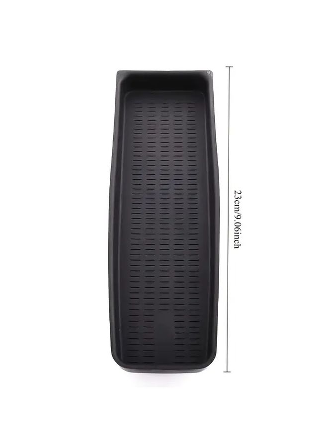 Soft Black Center Armrest Storage Insert Tray with Secure Lid for Enhanced Car Organization and Comfort - Image 2